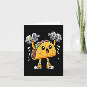 Taco Fitness Workout Gym Cinco De Mayo Mexican Fie Card