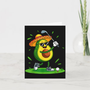 Taco golf player cinco de mayo mexican golfer food card