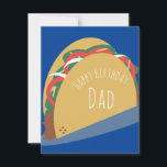 Taco Happy Birthday Dad Father Grandpa  Card<br><div class="desc">Birthday Card with Taco Happy Birthday Greeting</div>