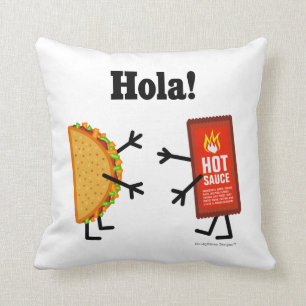 Taco & Hot Sauce - Hola! Cushion