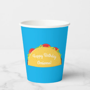 Taco Kids Birthday Party Mexican Paper Cups