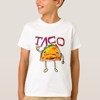 taco man cartoon style funny illustration T-Shirt