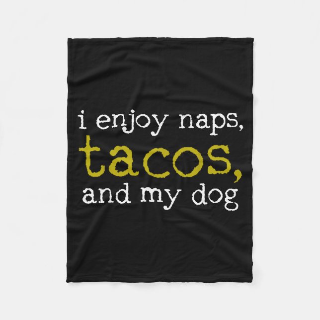 Taco Mexican Foodie Gift Taco Funny  Fleece Blanket (Front)