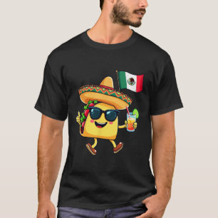 Taco Mexico Flag Cinco De Mayo Mexican Independenc T-Shirt