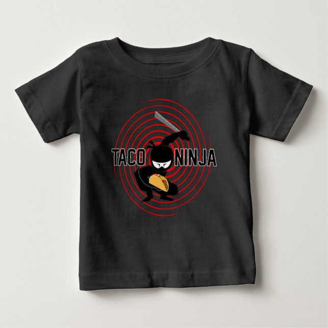 Taco Ninja Design - Baby Fine Jersey T-Shirt (Front)