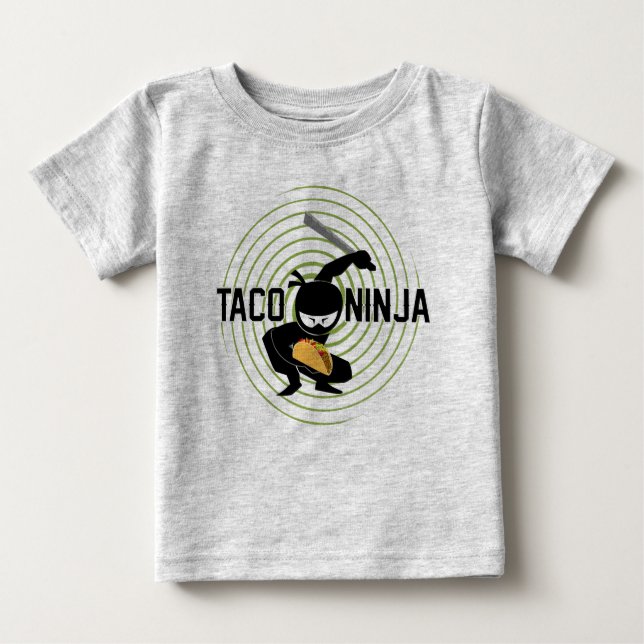 Taco Ninja Design - Baby Fine Jersey T-Shirt (Front)