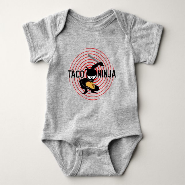 Taco Ninja Design - Baby Jersey Bodysuit (Front)