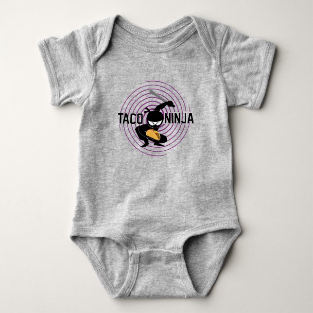 Taco Ninja Design - Baby Jersey Bodysuit (Front)