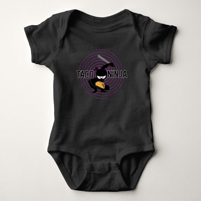 Taco Ninja Design - Baby Jersey Bodysuit (Front)