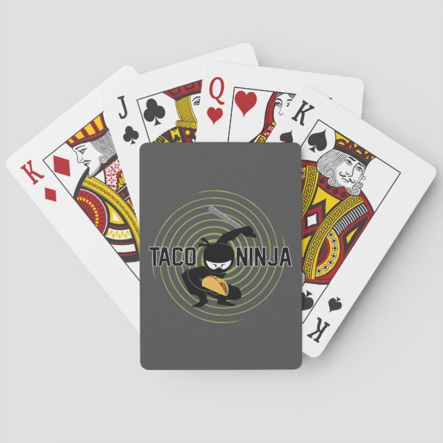 Taco Ninja Design - Classic Playing Cards (Back)