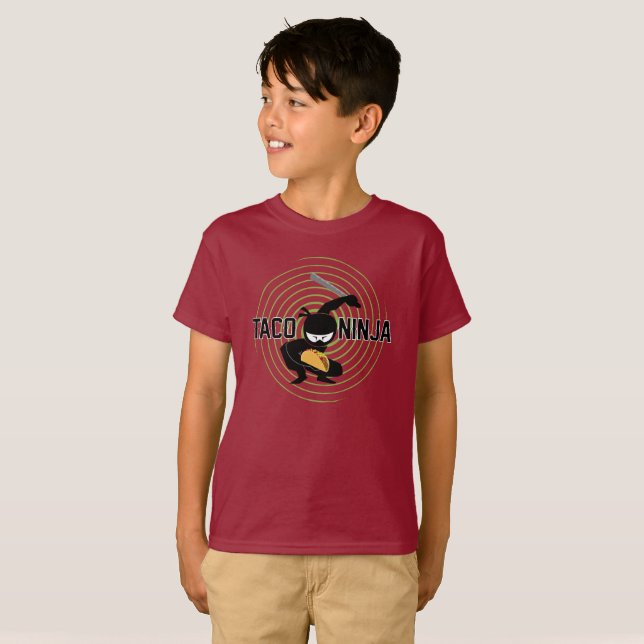 Taco Ninja Design - Kids' Basic T-Shirt (Front Full)