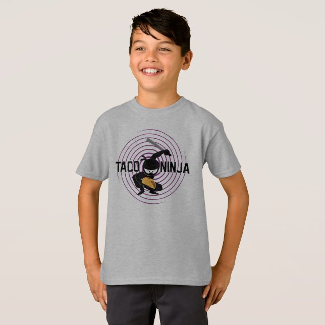 Taco Ninja Design - Kids' Basic T-Shirt (Front Full)