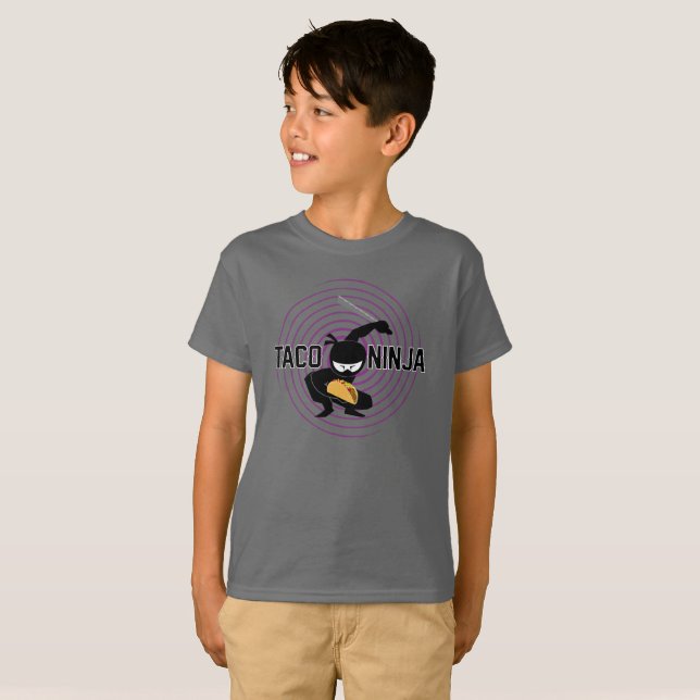 Taco Ninja Design - Kids' Basic T-Shirt (Front Full)
