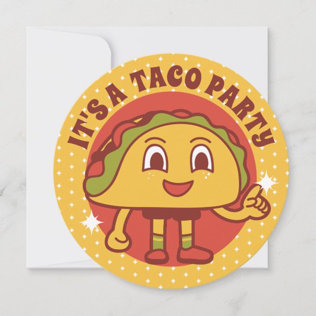 Taco Party Birthday Invitation (Front)