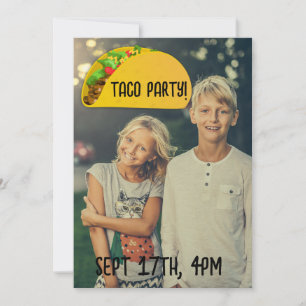 TACO PARTY CUSTOM PHOTO PARTY INVITATIONS