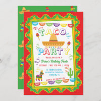 TACO PARTY Fiesta Invitation