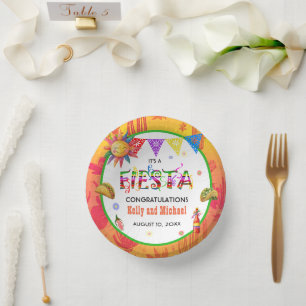 Taco Party Fiesta Wedding Paper Plate