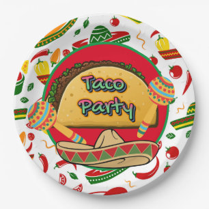 Taco Party Paper Plate