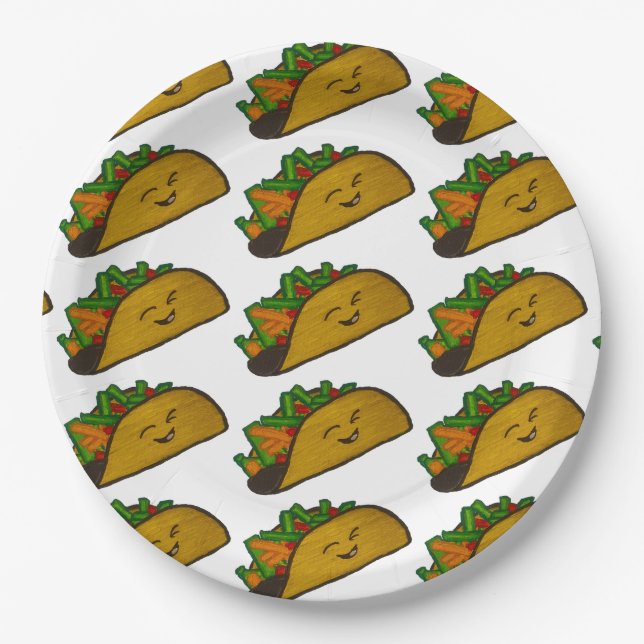 Taco Party Paper Plate (Front)