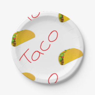 Taco pattern on paper plate