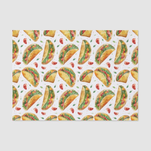 Taco Pattern Tissue Paper (Front)