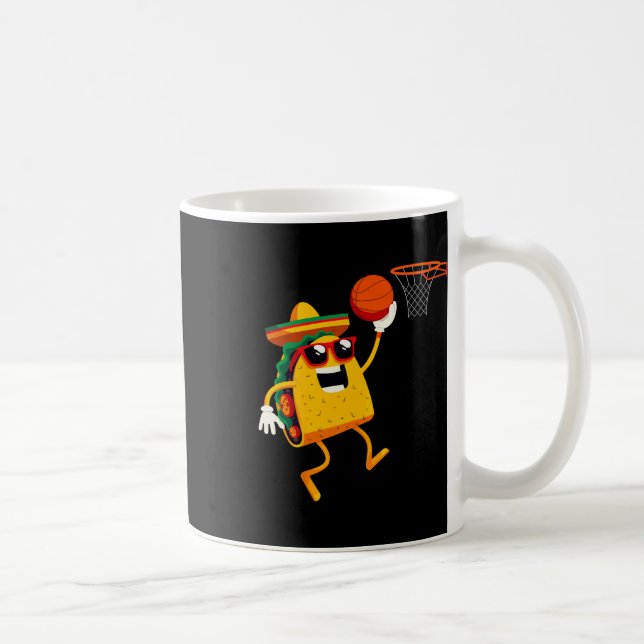 Taco Playing Sketll For Cinco De Mayo Celebration  Coffee Mug (Right)