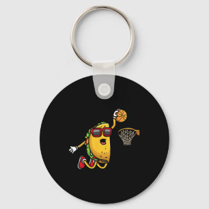 Taco Playing Sketll Mexican Cinco De Mayo Kids Men Key Ring
