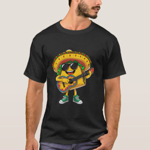Taco Plays The Guitar Cinco de Mayo Funny Mexican T-Shirt