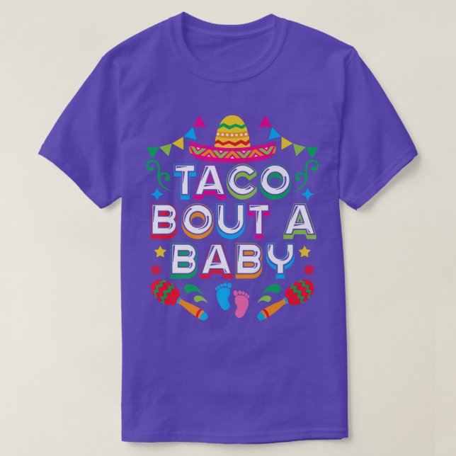 Taco Pregnancy Announcement Tacos Lover Gender Rev T-Shirt (Design Front)
