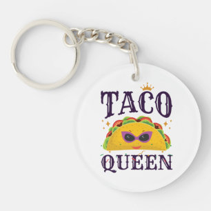 Taco Queen Love Tacos Women Key Ring