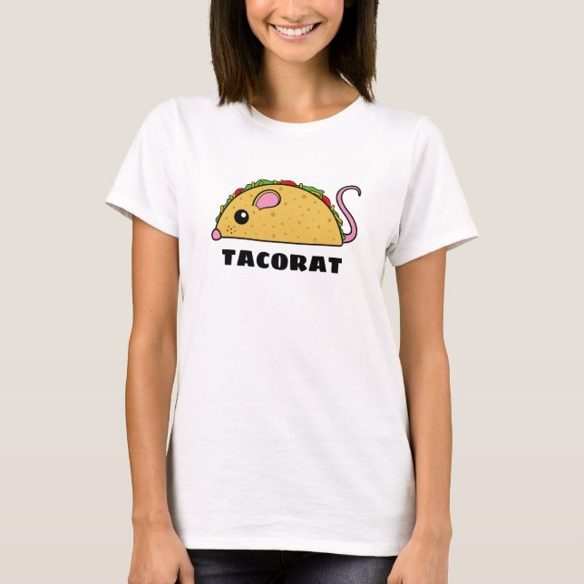 Taco Rat T-Shirt (Black Text) (Front)