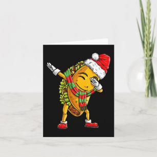 Taco Santa Christmas Kids Boys Men Dab Xmas Gifts Card