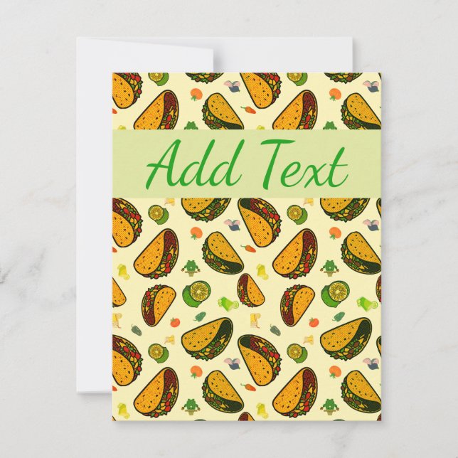 Taco Seamless Pattern Card (Front)