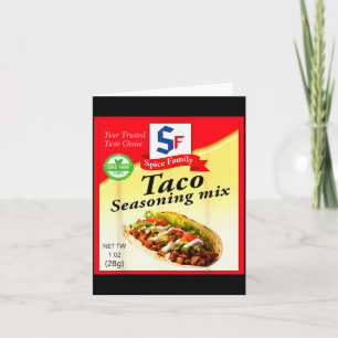 Taco Seasoning Mix Funny Mexico Cinco De Mayo Grou Card