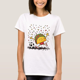 Taco Soccer Cinco De Mayo Celebration Funny T-Shirt
