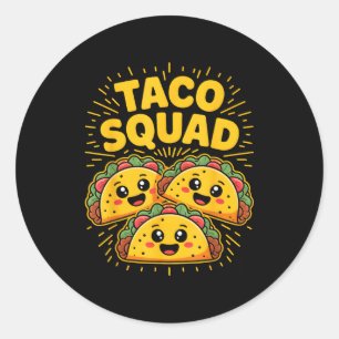 Taco squad cinco de mayo  classic round sticker