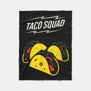 Taco squad - cinco mayo funny mexican food fleece blanket