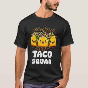 Taco Squad Funny Fiesta Group Mexican Food Design T-Shirt