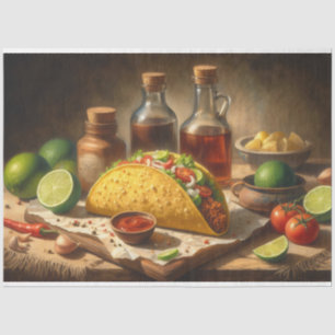 Taco Still Life Vintage Inspired Decoupage Tissue Paper