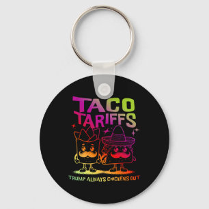 Taco Tarriffs Trump Always Chickens Out Key Ring