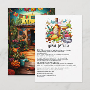 Taco & Tequila Mexican Fiesta Guest Details Enclosure Card