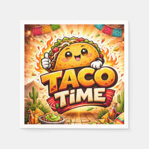 Taco Time - Fiesta Fiasco - Foodie Fiends Napkin