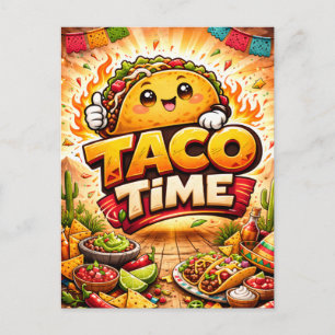 Taco Time - Fiesta Fiasco - Foodie Fiends Postcard