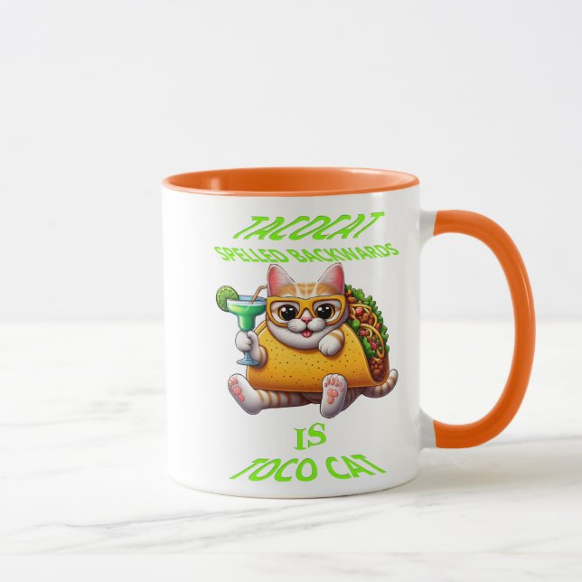 Taco Treats With Feline Friend Mug (Right)