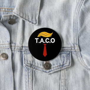 Taco Trump Always Chickens Out 7.5 Cm Round Badge