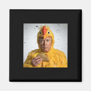 Taco Trump Always Chickens Out Funny Tariffs Humor Magnet