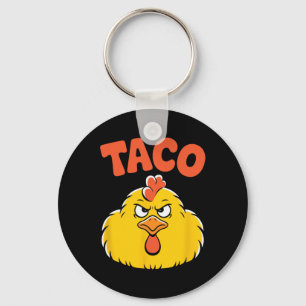 Taco Trump Always Chickens Out Political Humor Tar Key Ring