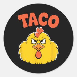 Taco Trump Always Chickens Out Political Humour Ta Classic Round Sticker