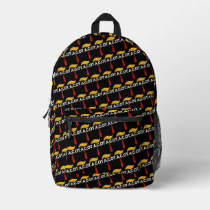 Taco Trump Always Chickens Out Printed Backpack