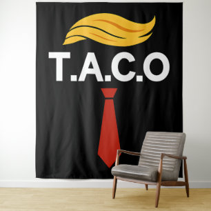 Taco Trump Always Chickens Out Tapestry